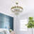 Encarna 23.5" W 8-Light Glass Tiered Chandelier
