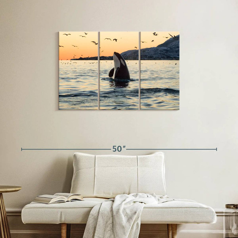 Spyhopping Orca Whale, 24" H x 38" W