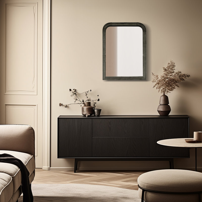 Miroir de salle de bain Ancell, 24 po x 18 po, Noir