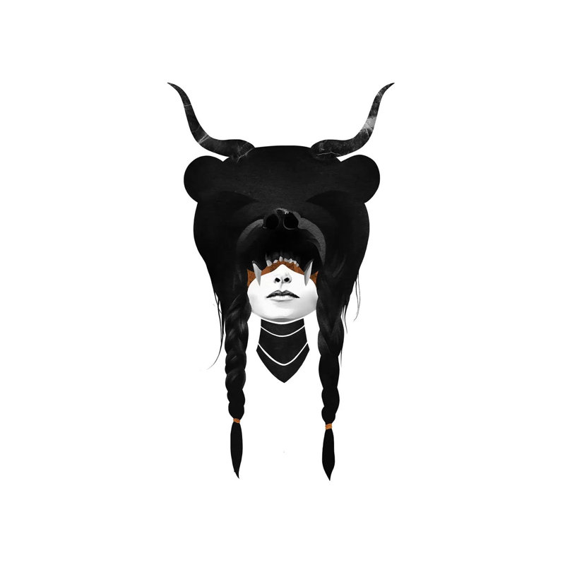 Bear Warrior 1 Piece Wrapped Canvas Wall Art, 101.6 cm H x 66.04 cm W