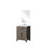 Meuble-lavabo simple en chêne brun 24 po x 18 po, comptoir en acrylique, 18 po Miroir, robinet 24 po x P 24 po, comptoir, 18 po