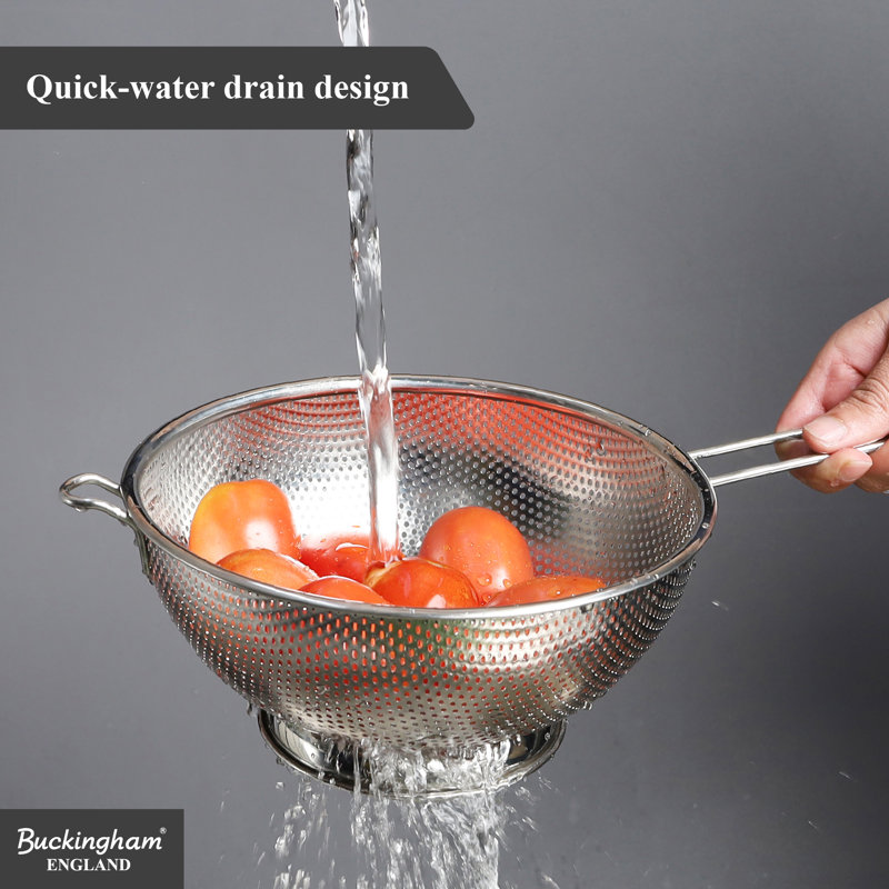 Buckingham Stainless Steel Colander, 22 cm