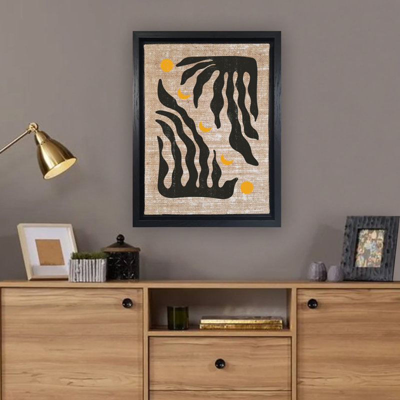 Peinture décorative sur toile, H 26 po x l 18,1 po, Noir, Noir