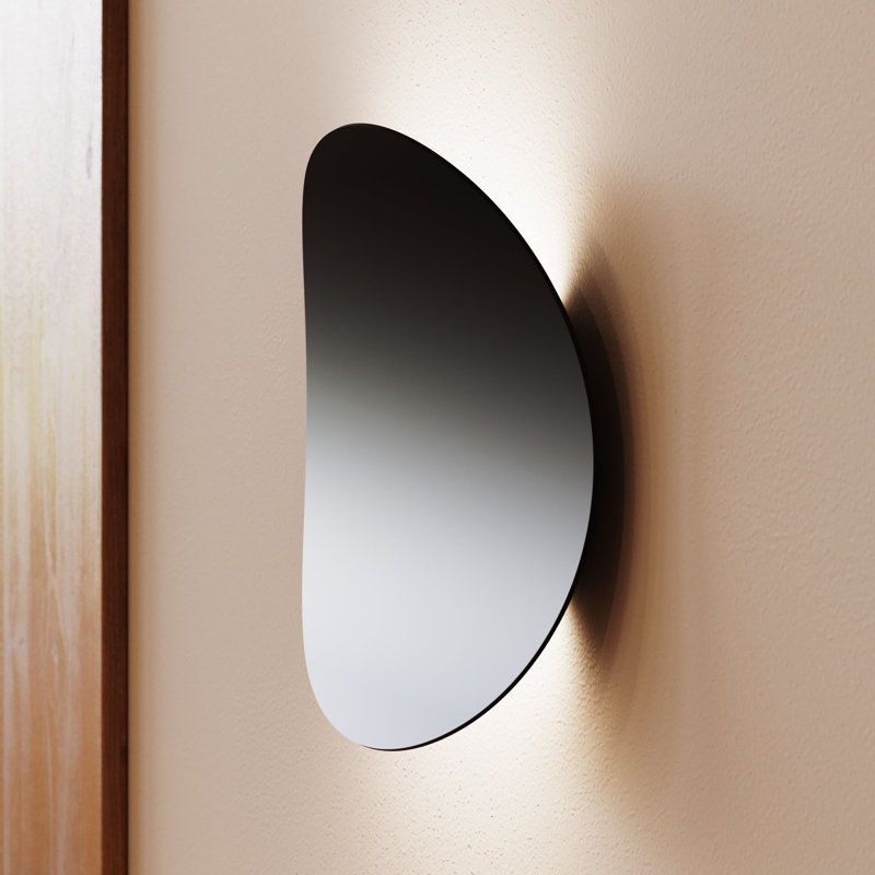 Malibu Discs LED Flush Mounted Sconce, Satin Black, 14" H x 14" W x 3" D