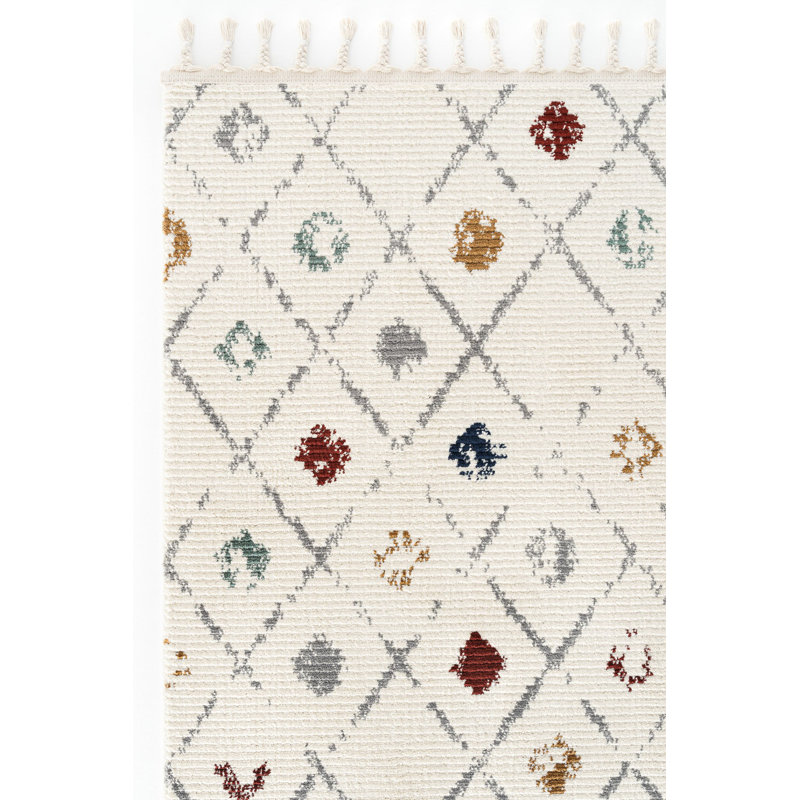 Accie Geometric Shapes Machine Made Indoor / Outdoor Area Rug, Runner 80 x 350cm