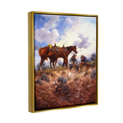 «Bjarnveig Cowboys & Horses Landscape», art mural sur toile flottante par Jack Sorenson