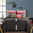 Litisha Charcoal Microfiber Reversible 5 Piece Quilt Set