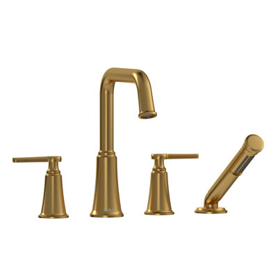 Momenti 4-Hole Deck Mount Tub Filler with U-Spout