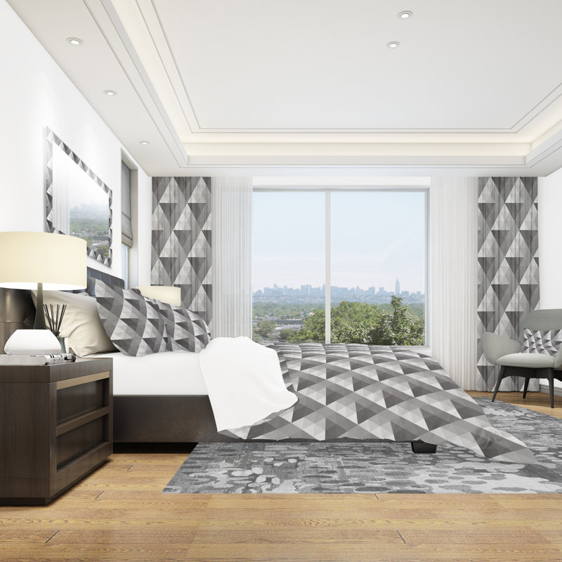 Ensemble de housse de couette moderne, Housse de couette très grand + 2 taies décoratives
