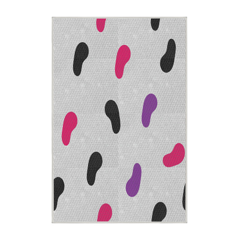 Tapis beige métier tissée à la machine, Rectangle 8 pi x 12 pi