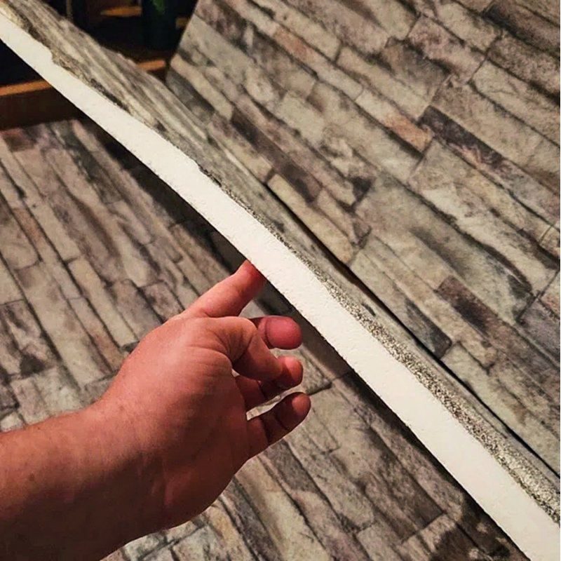 3D Brick Effect Wall Panels - Lightweight Styrofoam - Set of 9 Large Panels (20"x40") Covers 48 sq ft - Apply with Wall Adhesive - DIY Home Wall Cladding