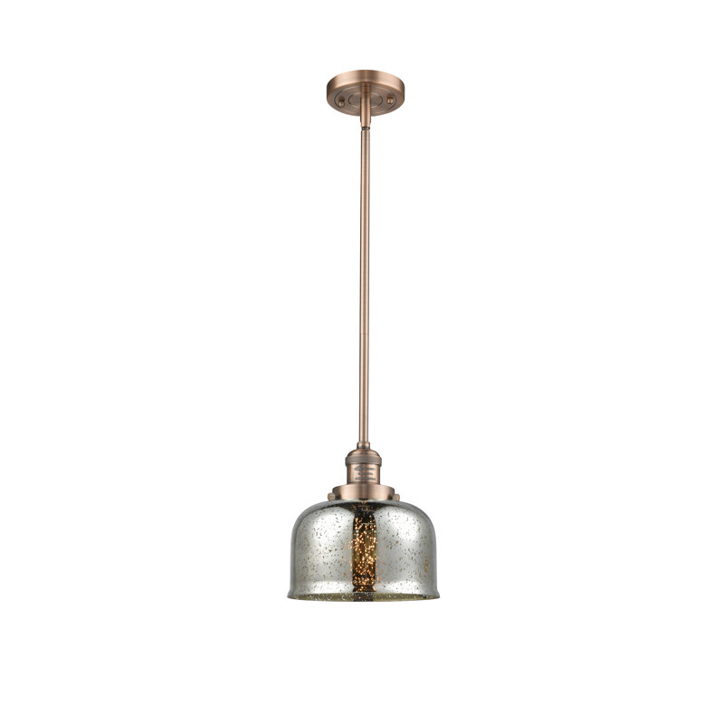 Celaya 1 - Light Pendant, Silver Mercury, Antique Copper, 10" H x 8" W x 8" D