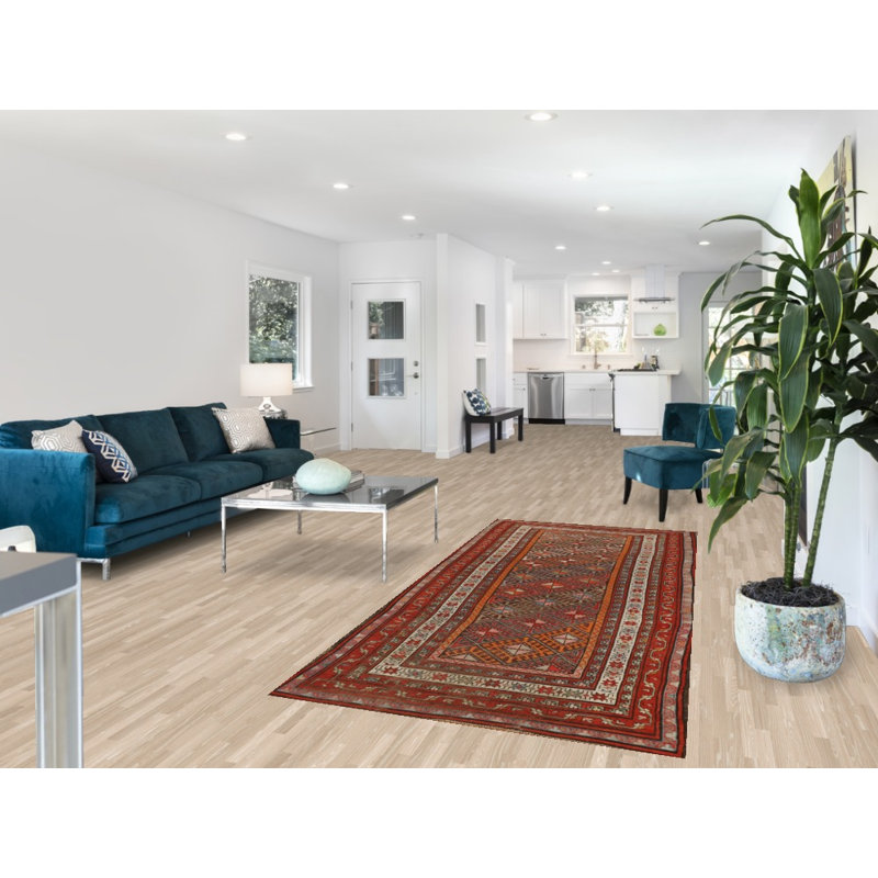 Tapis de couloir oriental en laine Kazak 3x8