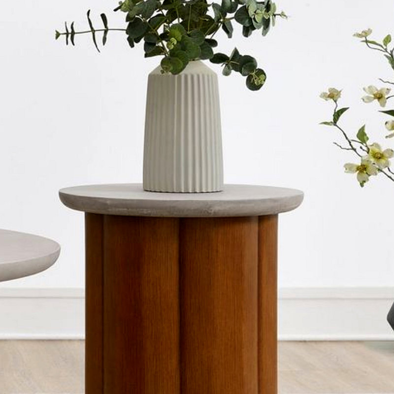 Table de bout en faux plateau Evenlyn