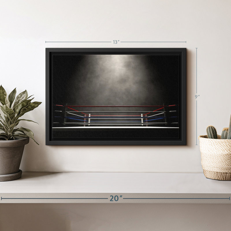 "Art de l'anneau de boxe foncé", H 9 po x l 13 po