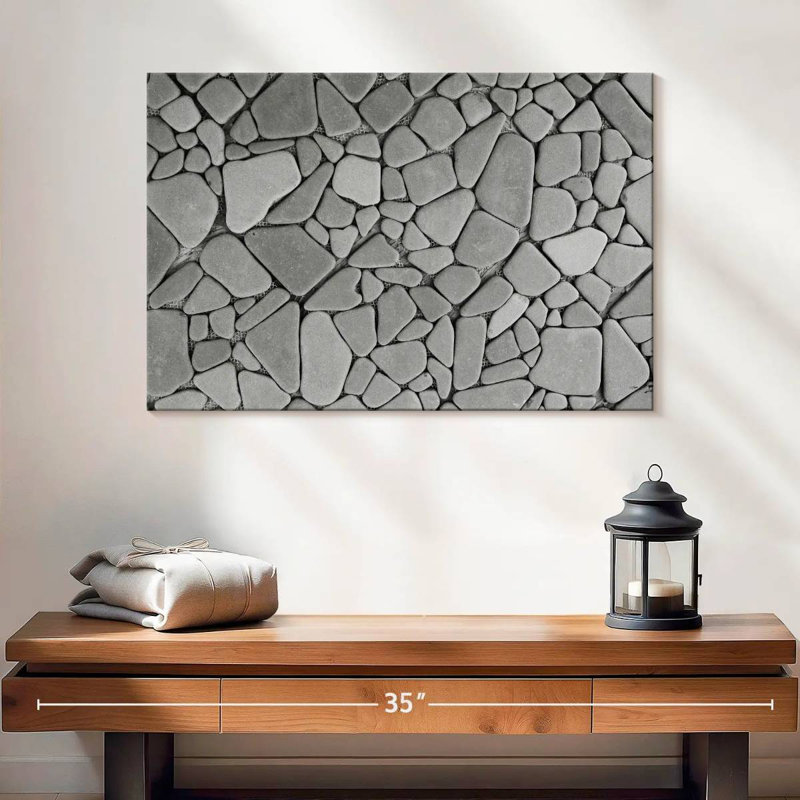 Stone Mosaic Pattern, 16" H x 24" W