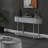 Ellice Contemporary 47"L Oval Sofa Table in Gray High Gloss and Chrome