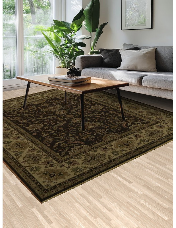 Tapis oriental traditionnel à teinture végétale 8 x 10