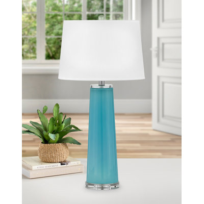 Lampe de table en verre USB