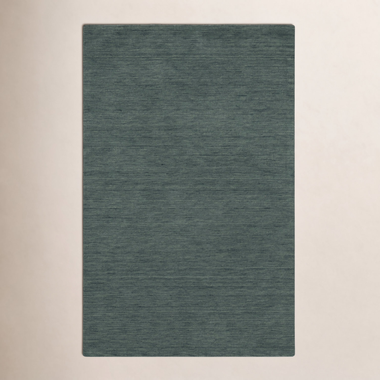 Yolandi Teal Hand-Tufted Wool Rug, Rectangle 6' x 9'