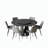 Cherno 6 - Person Pedestal Dining Set-1270748747