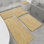 Ensemble de 5 tapis de salle de bain en mousse viscoélastique 25D à haut pouvoir absorbant avec envers antidérapant