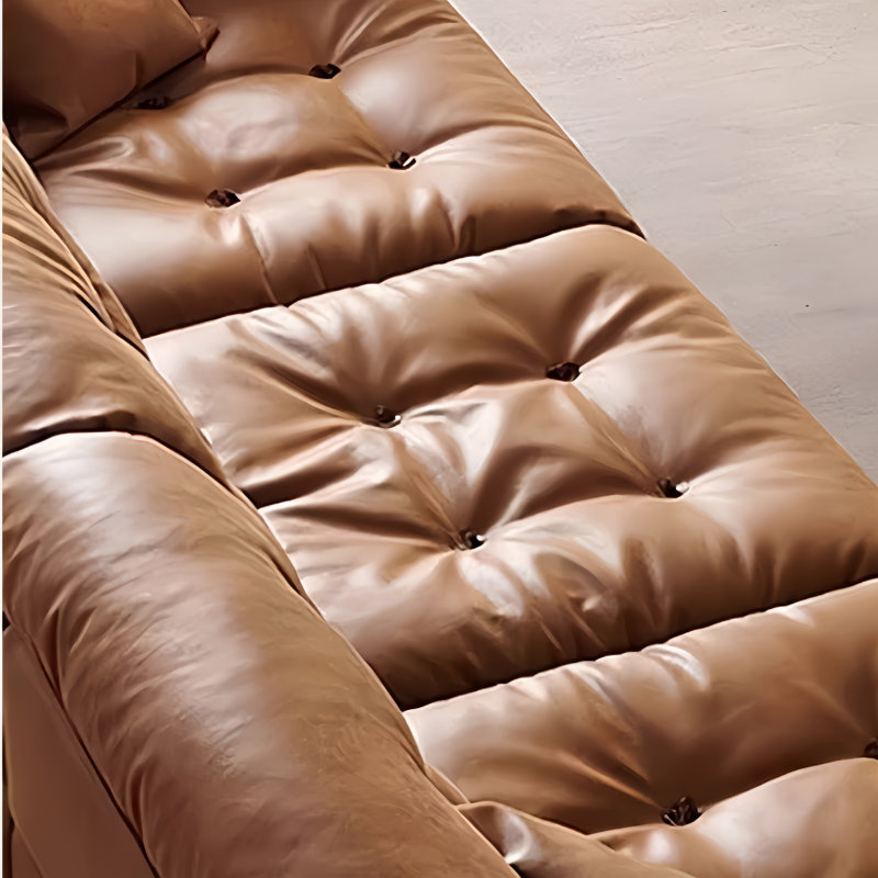 Retro Wind Oil Wax Leather Sofa