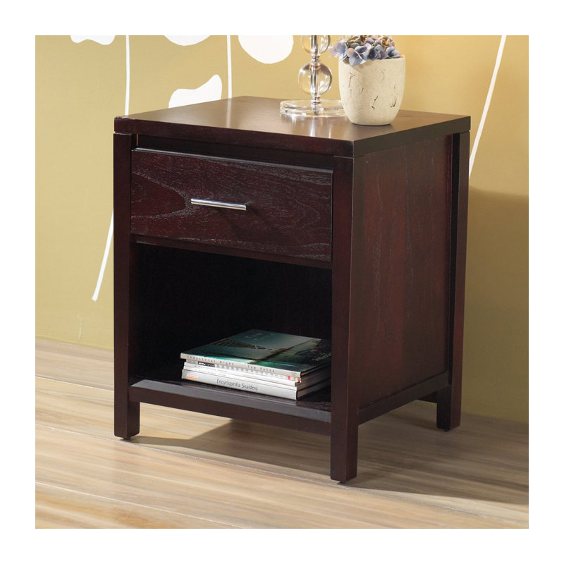 Ehrhardt 58cm W Solid Wood Bedside Table