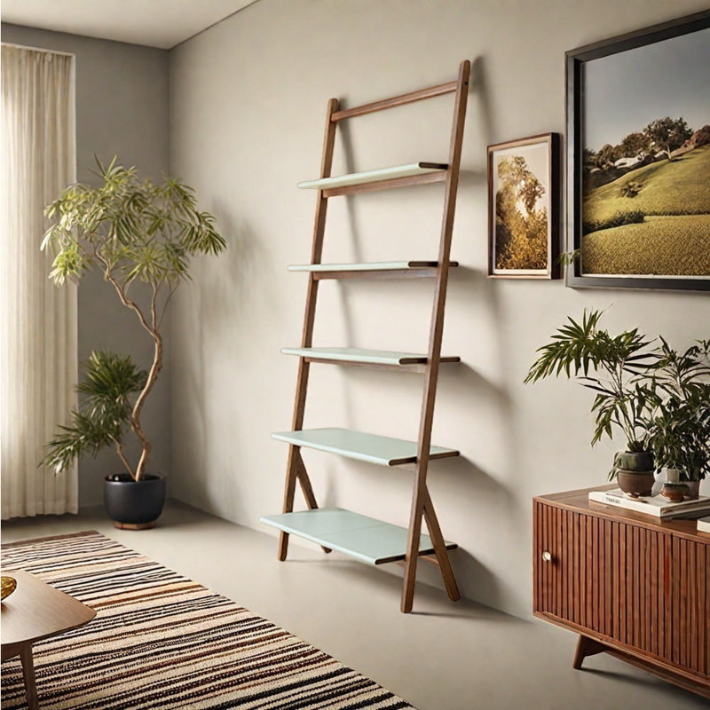 Bibliothèque ouverte Italian Style, Brun / Gris, (5 tablettes) H 89,76 po x l 38,58 po x P 12,6 po