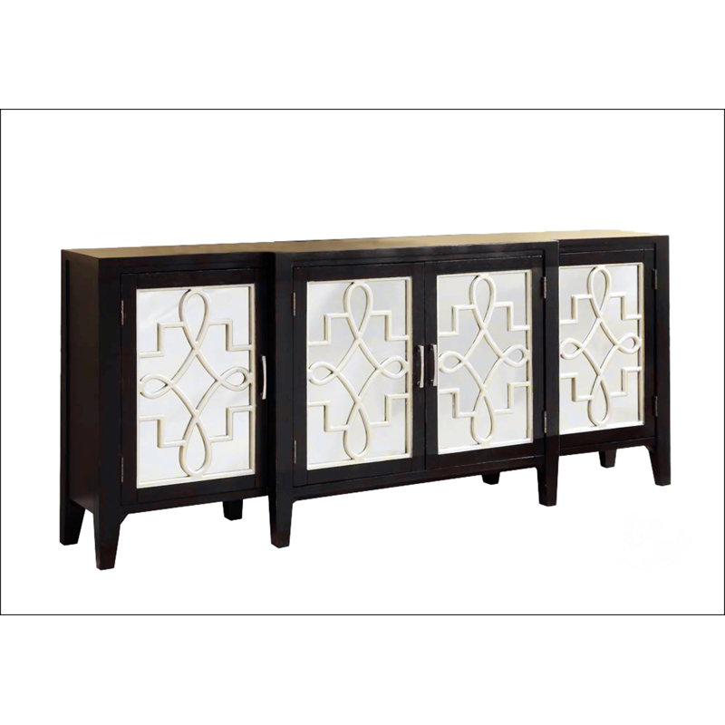 Armoire console au fini noir antique