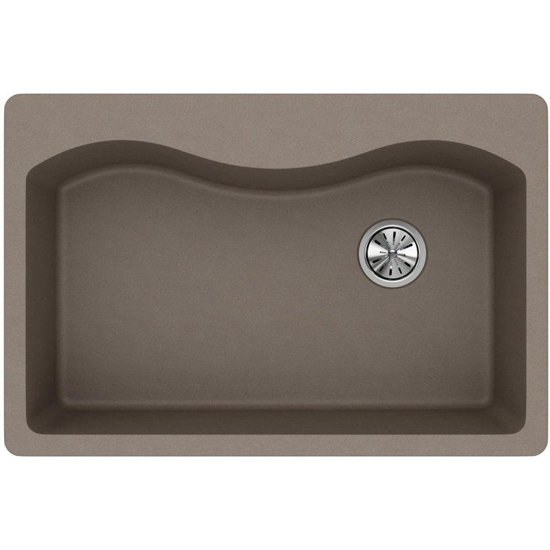 Évier De Cuisine Encastré De 33 Po X 22 Po Quartz Classic, Greige