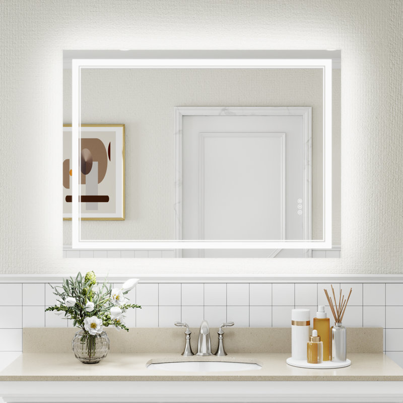 Miroir de salle de bain mural Aolaith, 36 po x 48 po