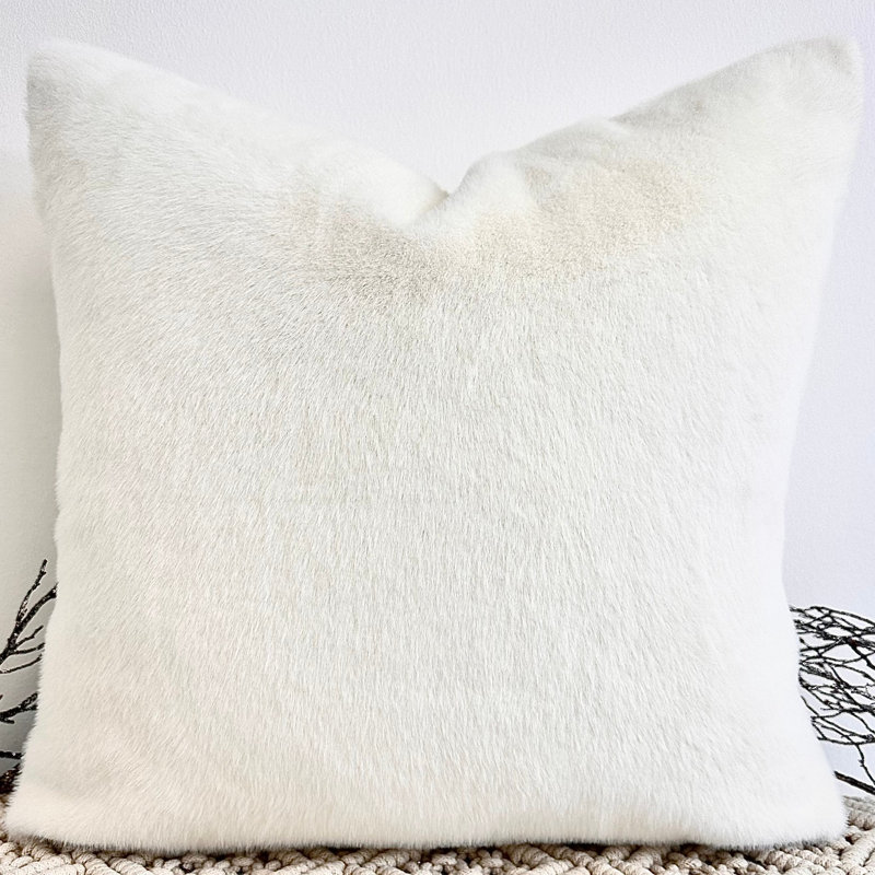 Abstract Ivory Square Cushion Cover