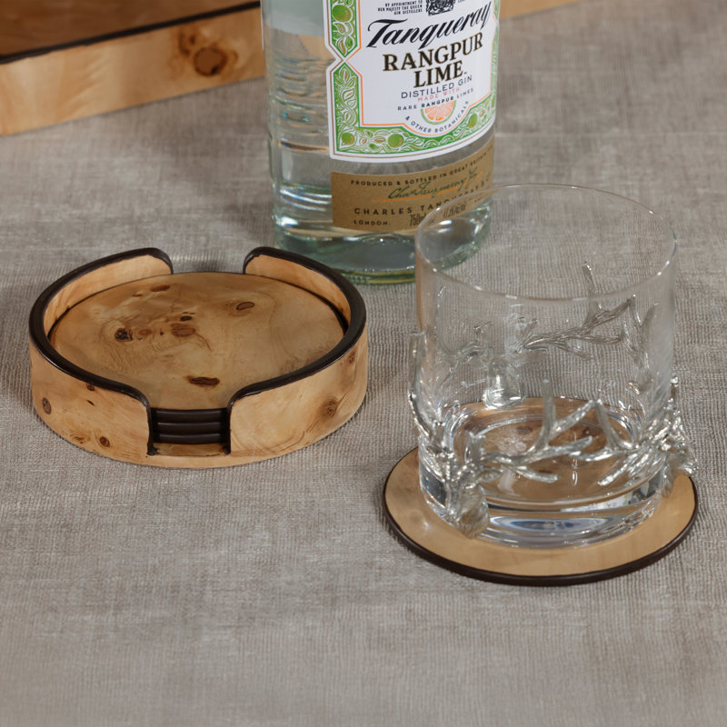 Ensemble de sous-verres ronds en verre Valberg