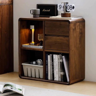 Black walnut wood furniture bookcase
