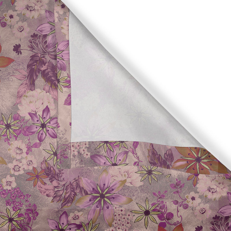 Rideau à motif floral avec œillets Dakota Fields 50 "x 72" Lilas pâle, L 50 po x L 72 po