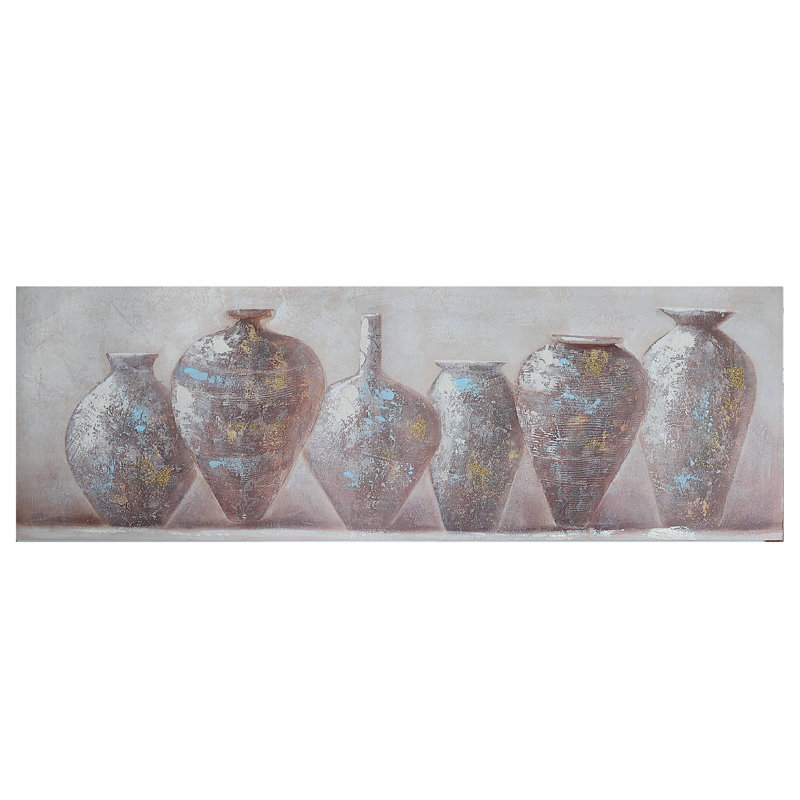 Toile peinte à la main (poterie en argile) - ensemble de 2
