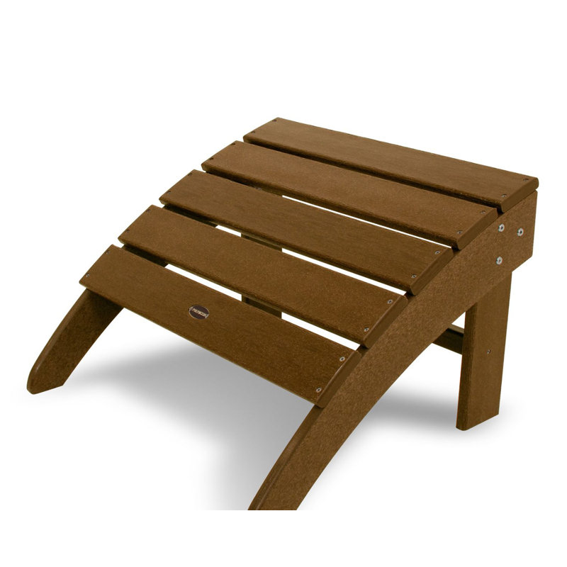 POLYWOOD South Beach Adirondack Ottoman, Teak