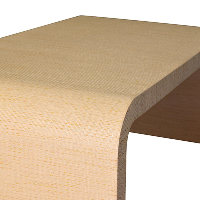 Newbury Coffee Table, Natural Grasscloth
