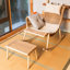 Chaise berçante en rotin