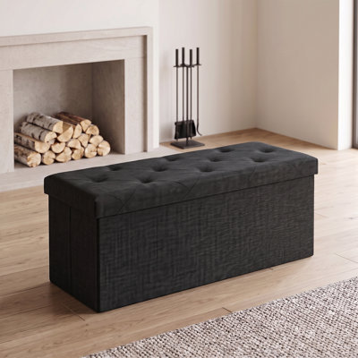 Upholstered Storage Bench, Foot Rest, End of Bed Bench, Storage Chest for Bedroom, Entryway