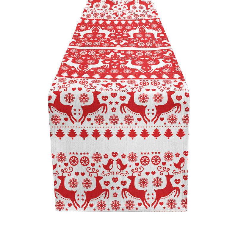 Chemin de table de Noël et des Fêtes - coloré et festif, idéal pour la décoration des Fêtes