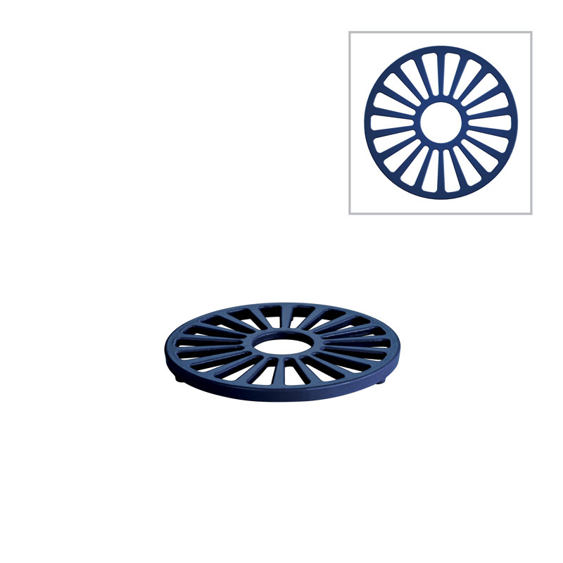 Tramontina Bestow Enameled Cast Iron Round Trivet, Gradated Cobalt