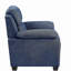 Canapé moelleux en tissu texturé bleu-1992169221