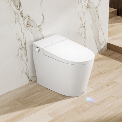 Ecoway Lux Tankless Smart Bidet Toilet with Heated Seat, Auto Flush, Bidet Wash & Dryer, Remote Control & Infinity Knob