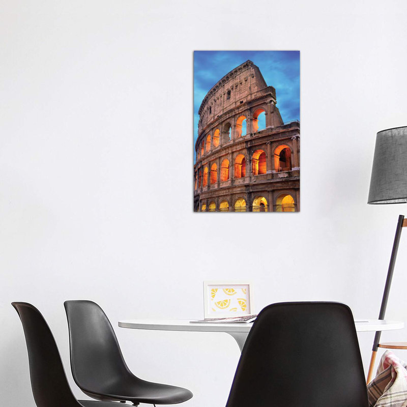 Colosseum at Night II 1 Piece Wrapped Canvas Wall Art, 101.6 cm H x 66.04 cm W x 1.91 cm D