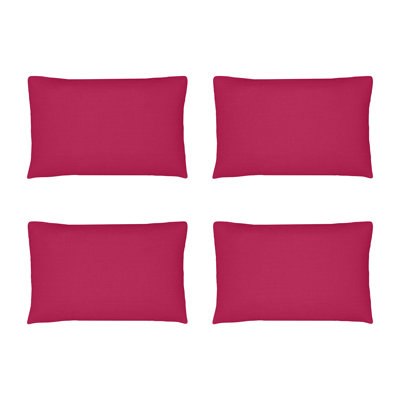 Set of 4 Sunbrella Throw Pillows, 12x20 Inch Rectangle Outdoor Throw Pillows Inserts with Covers