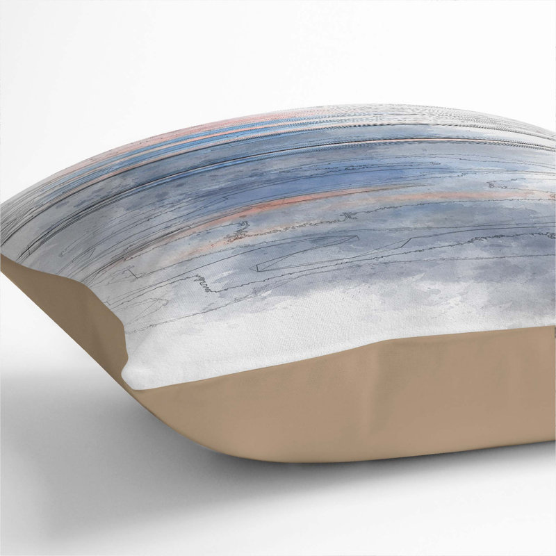 Square Throw Cushion, 40cm H x 40cm W x 15cm D, Stone