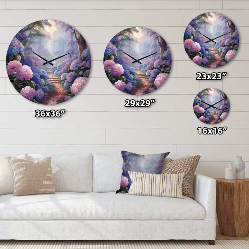 Daejuan - Horloge murale florale, Grand