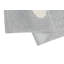 Handmade Tufted Rectangle 4' x 5'3" Cotton Area Rug in Gray/White